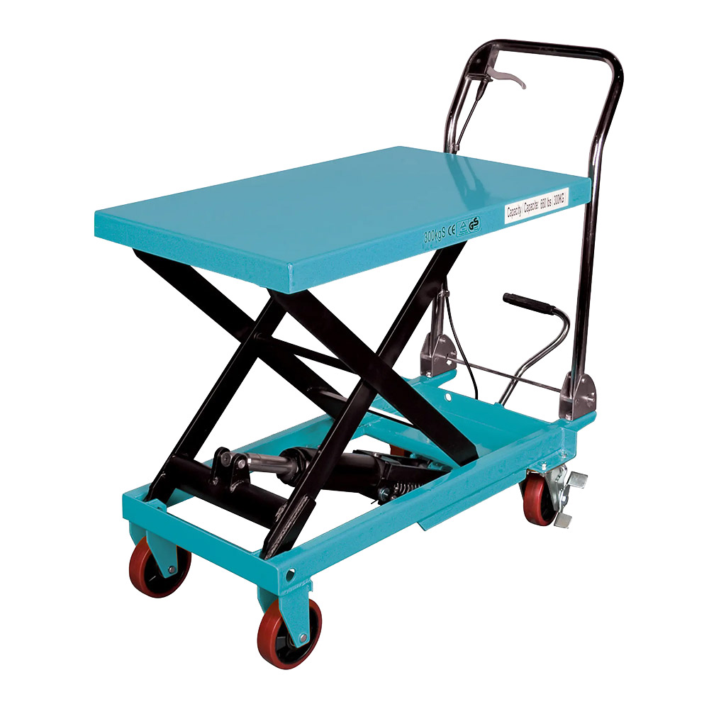 CSMJ519 - LIFT TABLE HYDRAULIC SCISSOR : 660 lb. capacity., 34.625" raised height, 11.25" lowered height