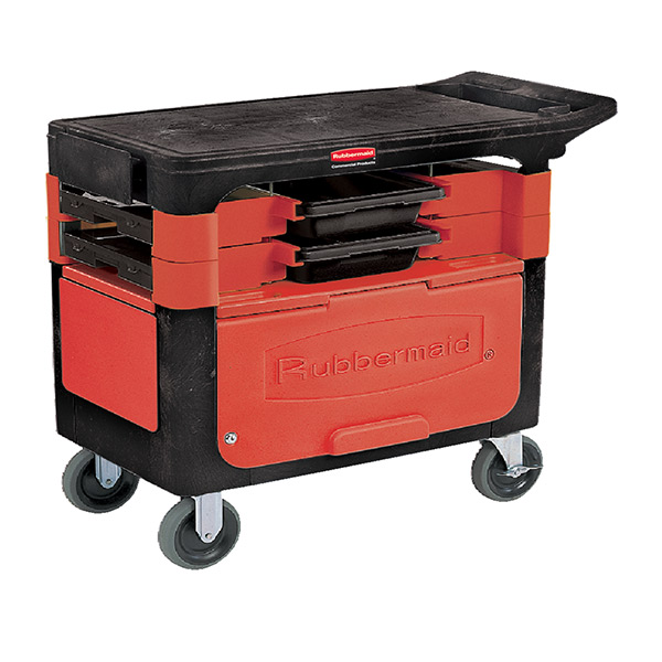 CSMK745 - CART TRADE 38" X 19.25" : 19-1/4"W x 38"D x 33-3/8"H, 2 drawers, black