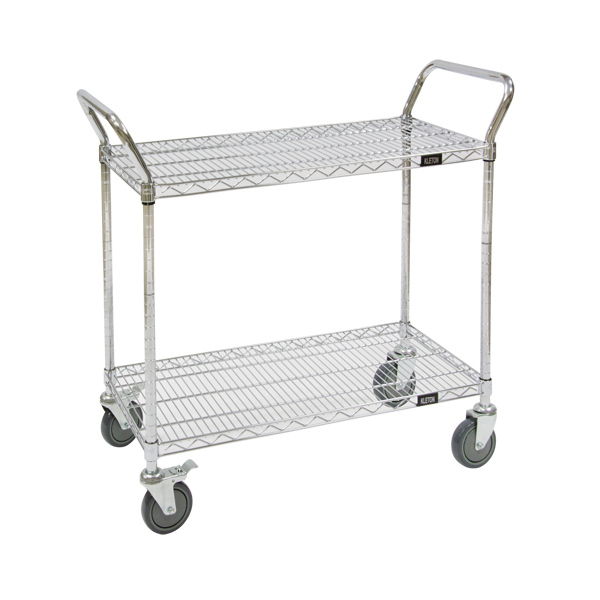 CSMK785 - UTILITY CART WIRE 2 SHELF : 24"W x 45"H x 36"D, 2 shelf, 600 lbs capacity