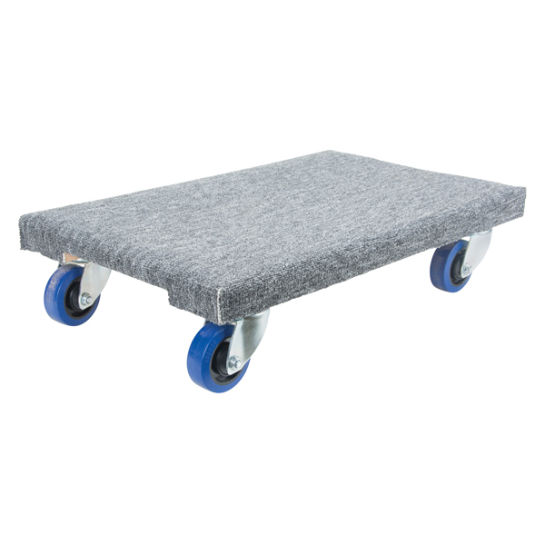 CSMP094 - DOLLY CARPETED WOOD HD : 18"W x 30"D x 7"H, 1400 lb capacity, carpeted
