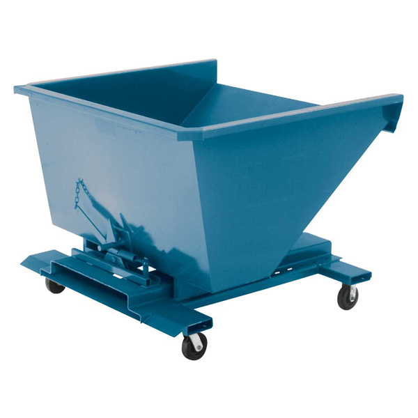 CSNB955 - HOPPER SELF DUMPING STEEL : 3/4 cu yd, 10 ga steel, 468 lbs, 42-1/4"W x 57-9/16"L x 36-1/4"H, blue