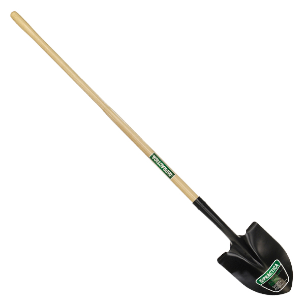 CSND063 - SHOVEL ROUND POINT : 11-1/4" x 8-1/2" blade, tempered steel, 46" wood handle, 4 lbs