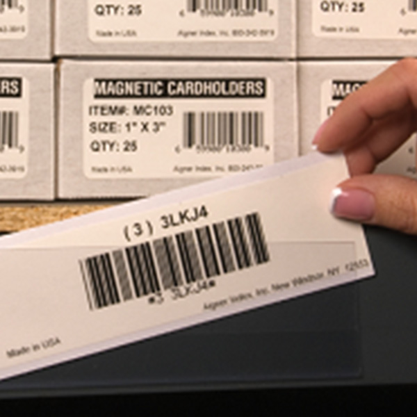 CSOA341 - LABEL HOLDER SELF-ADHESIVE : 6"x 1", Self-Adhesive, clear