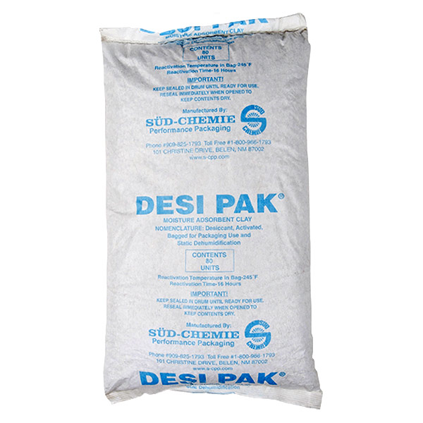 CSPB340 - DESICCANT PAKS #1/3 TYVEK / CLAY : 1" x 3-1/2" x 1/4", 5 gal pail, 35/bag