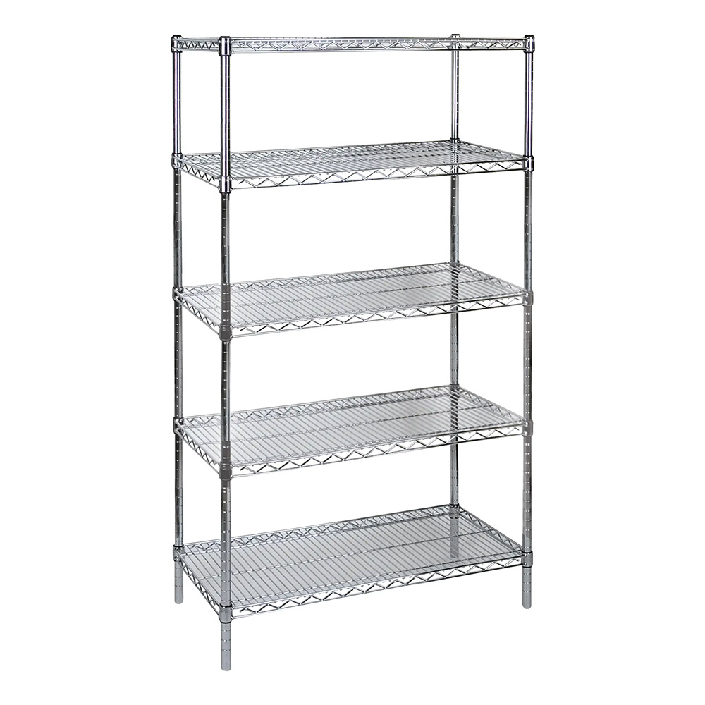 CSRL640 - SHELF WIRE 14" X 36" X 74" : chromate wire, 14" x 36" x 74", 5 tiers, 2000 lbs cap.