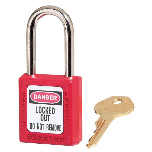 CSSAL138 - PADLOCK SAFETY LOCKOUT : Red, 1/4" shackle diameter, 1-1/2" body width