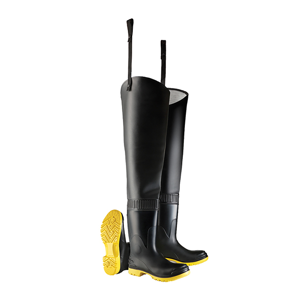 CSSAP608 - BOOTS HIP WADERS SIZE 12 : size 12, steel toe, puncture resistant, waterproof