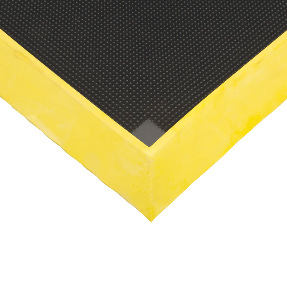 CSSDL874 - MAT FOOT SANITIZING 3 1/4" X 2 : 2-2/3' x 3-1/4", 2-1/2" thick, yellow, rubber, dry