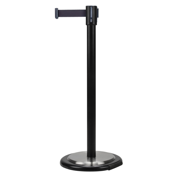 CSSDN327 - BARRIER CROWD CONTROL : 35" height, 7' tape length, steel, black