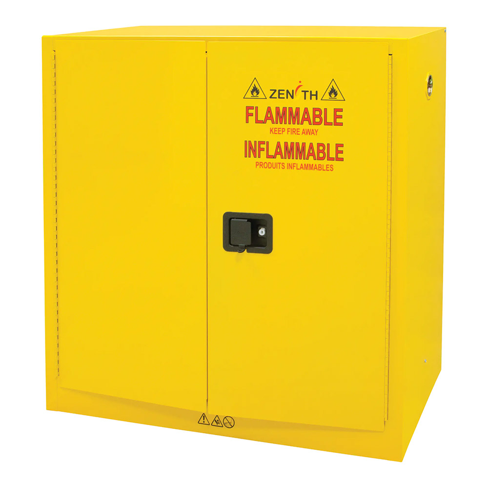 CSSDN646 - CABINET FLAMMABLE STORAGE : 30 gal. cap., 43"W x 18"D x 44"H, 1 shelf, 2 doors