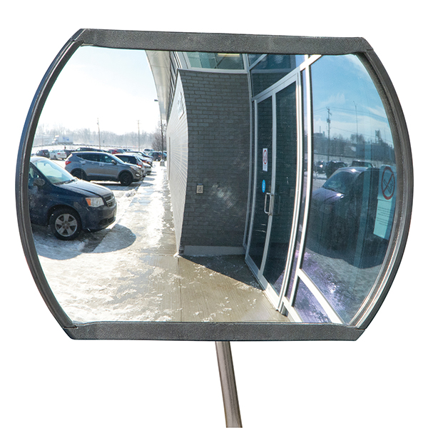 CSSDP528 - MIRROR 12" CONVEX FLAT : 12"x18", indoor/outdoor 