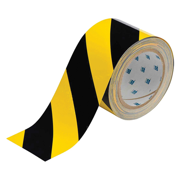 CSSED041 - AISLE MARKING TAPE 3" X 100' : 3" x 100', black and yellow, polyester