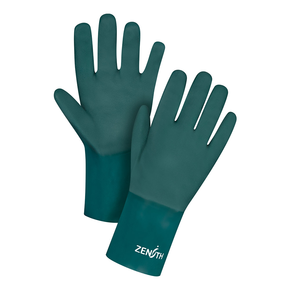 CSSEE800 - GLOVES PVC DOUBLE DIPPED OS : one size, 12"length, gauntlet, PVC