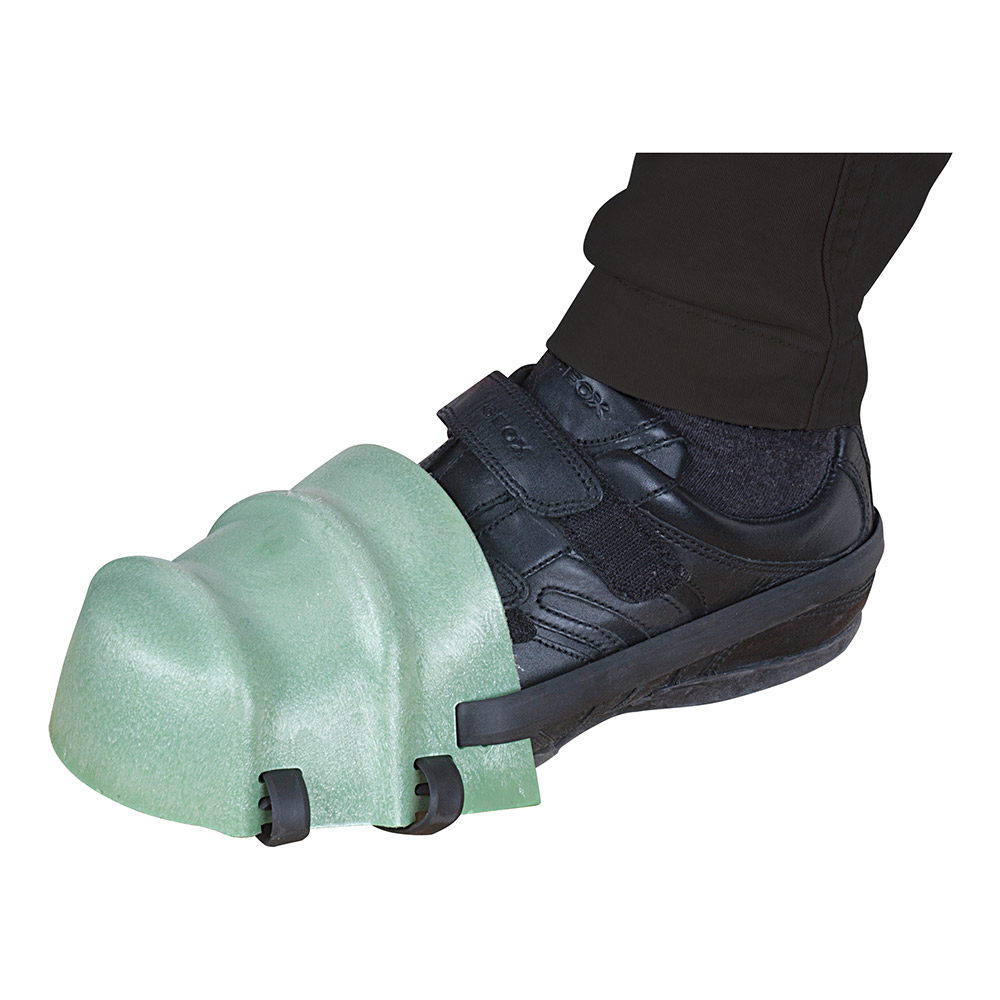 CSSEE902 - FOOT GUARDS RUBBER STRAP : green, 14 oz. per pair, 30 lb. impact
