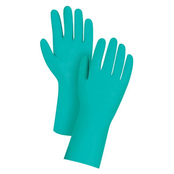 CSSEF226 - GLOVES NITRILE 2XL : 2x-large(11), green, unlined, nitrile, 13" length