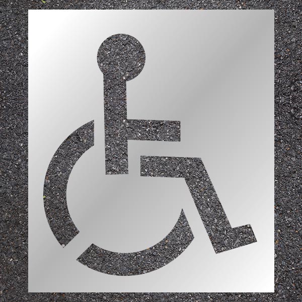 CSSEI887 - STENCILS HANDICAP PARKING SYMBOL : 39" character size, plastic