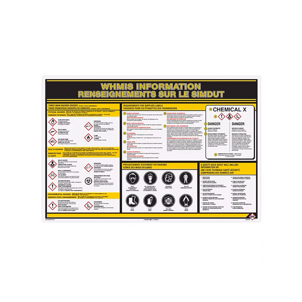 CSSEJ599 - W.H.M.I.S. CHART 24" X 36" : 24" x 36", english & french