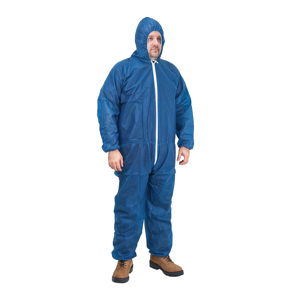 CSSEK358 - COVERALLS POLYPROPYLENE : x-large, hooded, blue