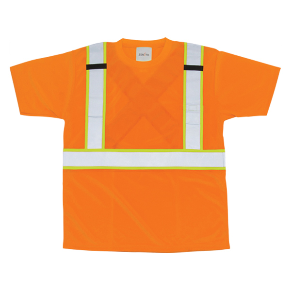 CSSEL245 - T-SHIRT CSA COMPLIANT : x-large, orange, polyester