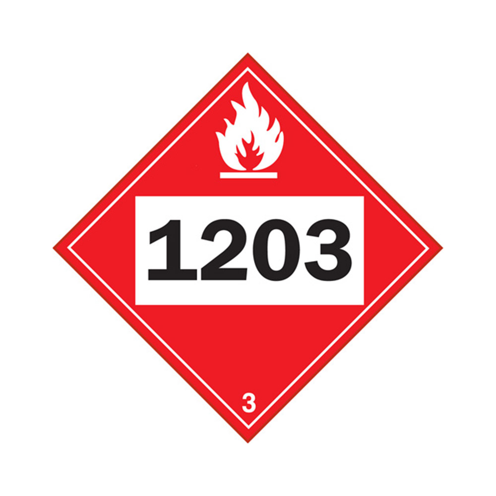 CSSGC333 - PLACARD GASOLINE FLAMMABLE LIQUID : adhesive vinyl, class 3, 10-3/4" x 10-3/4"