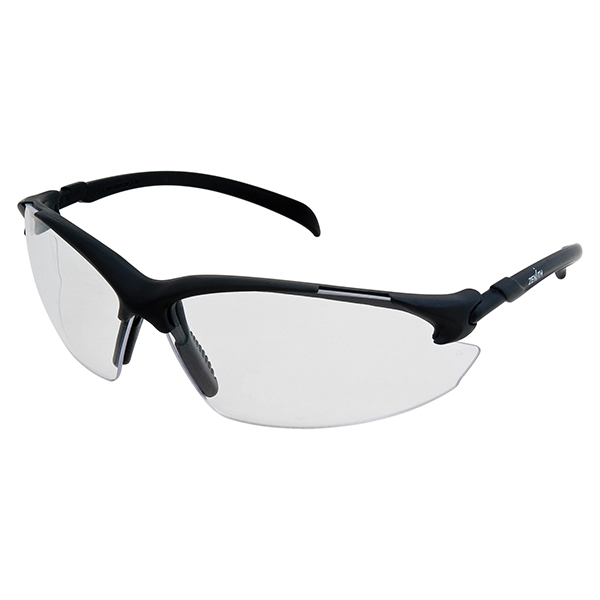 CSSGF246 - GLASSES SAFETY Z1400 BLACK : clear lens, black frame, anti-fog/anti-scratch