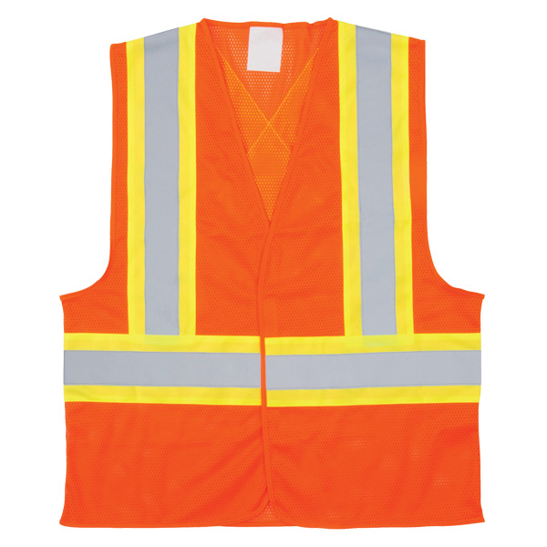 CSSGI27OR - VEST SAFETY ORANGE : polyester, hi-viz orange