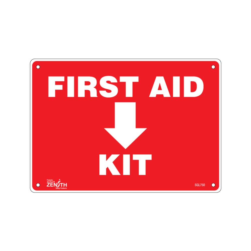 CSSGL750 - SIGN "FIRST AID KIT" : 10" x 7", plastic, english with pictogram