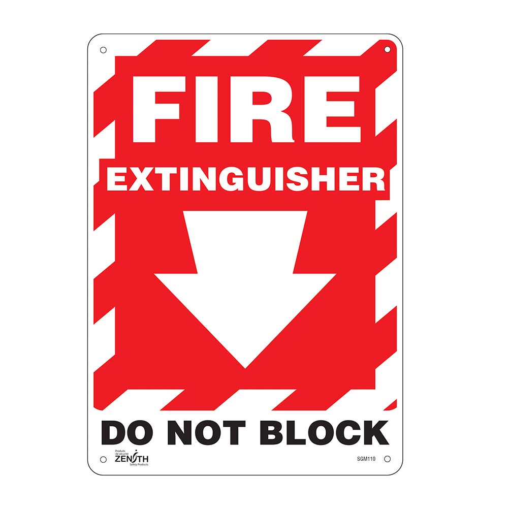 CSSGM110 - SIGN "FIRE EXTINQUISHER" : 14" x 10", plastic, english