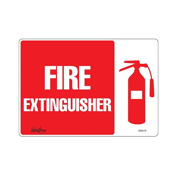 CSSGM112 - SIGN "FIRE EXTINGUISHER" : 7" x 10", vinyl