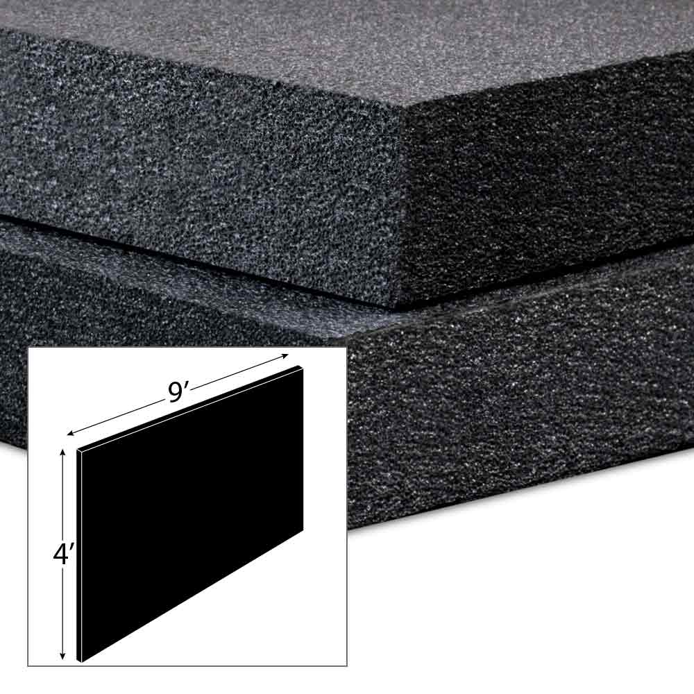 FMP492B - FOAM PLANK 4' X 9' 2" THICK : 4' x 9', 2" thick, black
