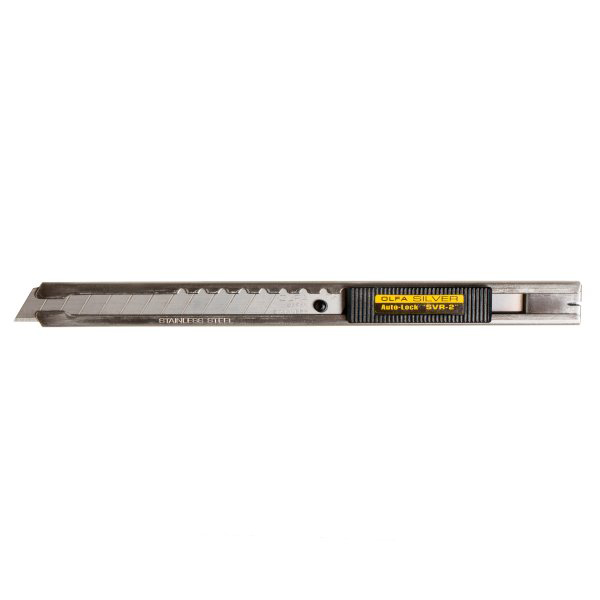 KNVSVR-2 - KNIFE OLFA - STAINLESS STEEL AUTO-LOCK : 9 mm, blade snapper