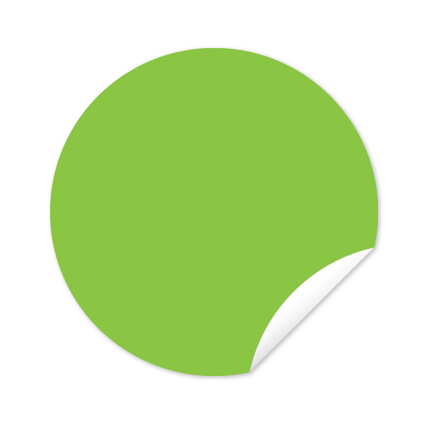 LABELC-114GR - LABEL PLAIN CIRCLE C01 13/16" FL GREEN : 13/16", circle, fluorescent green