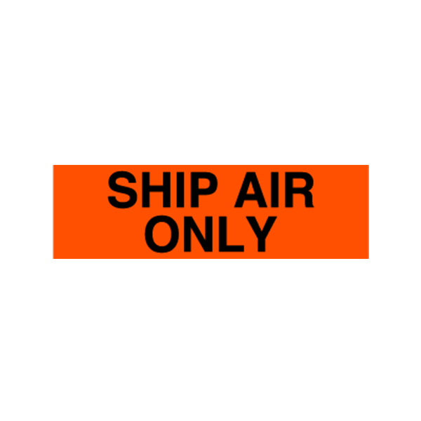 LBLBR261 - LABEL SHIP AIR ONLY : 2" x 5", black on fluorescent red