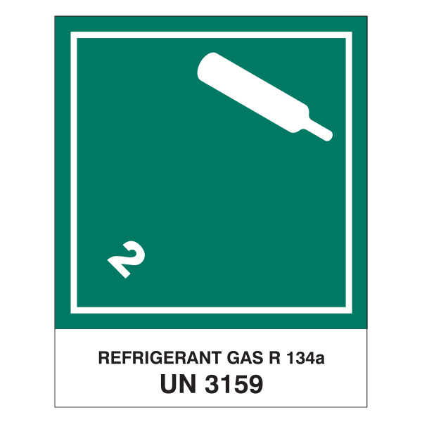 LBLUN3159 - LABEL HAZ "REFRIGERANT GAS" CLASS 2.2 : 5" x 4", class 2.2, 500 labels/roll