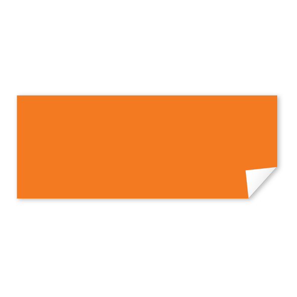 LBPLFOR - LABEL PLAIN RECT 2" X 5" FL ORANGE : 2" x 5", rectangle, fluorescent orange