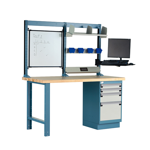 LC3005C - WORKSTATION, LAM.WOOD TOP : 60"W x 30"D x 70"H, 4 drawers