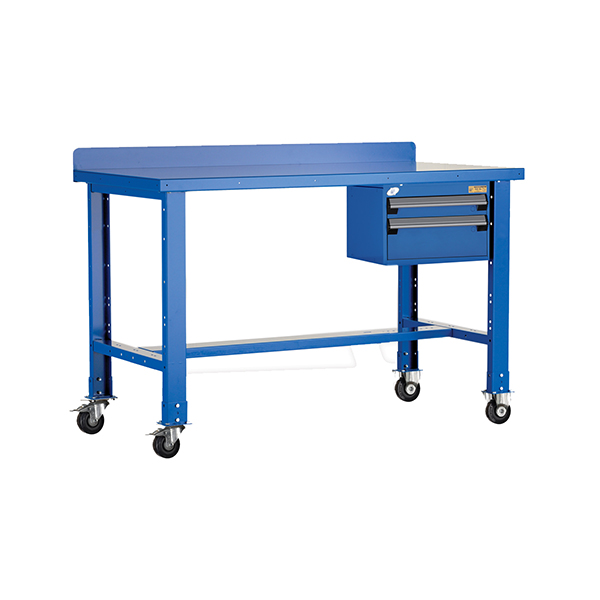 LJ1013 - WORKBENCH WITH STEEL TOP : 60"W x 30"D x 39-1/2"H, 2 drawers