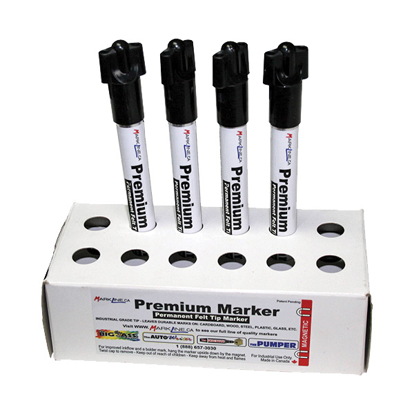 MPMBLK - MARKER BLACK FELT 12/BX : chisel tip, black, permanent