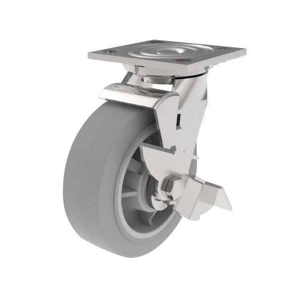 P21SUP060R14WB - CASTER 6" GREY URETHANE LOCK : 6" wheels, 900 lb capacity