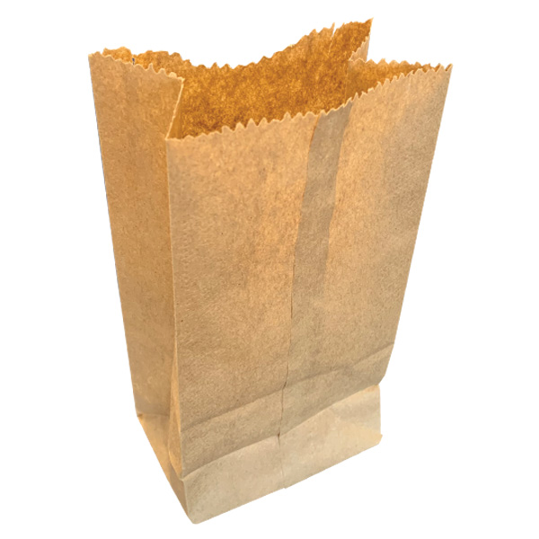 PGB01LB - PAPER BAG GROCERY  1 LB : 3-1/2"W x 2-1/4"D x 6-3/4"H, kraft, standard duty, bundle of 500 bags