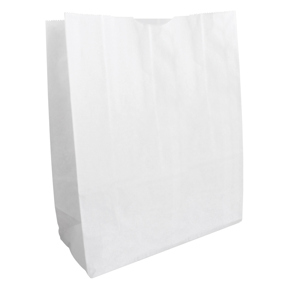 PGB02LBW - PAPER BAG GROCERY  2 LB WHITE : 4-1/8"W x 2-1/2"D x 8-1/8"H, white, standard duty, bundle of 500 bags