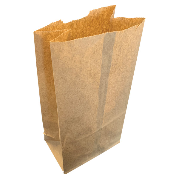 PGB03LB - PAPER BAG GROCERY  3 LB : 4-5/8"W x 2-7/8"D x 8-5/8"H, kraft, standard duty, bundle of 500 bags