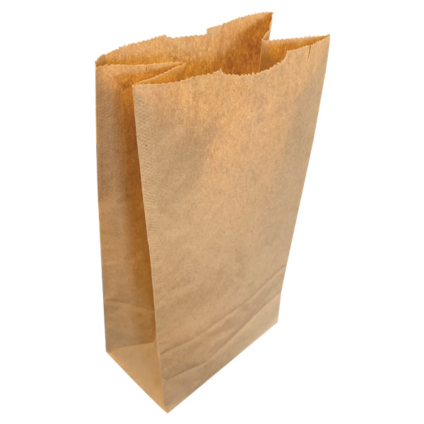 PGB04LB - PAPER BAG GROCERY  4 LB : 4-7/8"W x 3"D x 9-3/4"H, kraft, standard duty, bundle of 500 bags