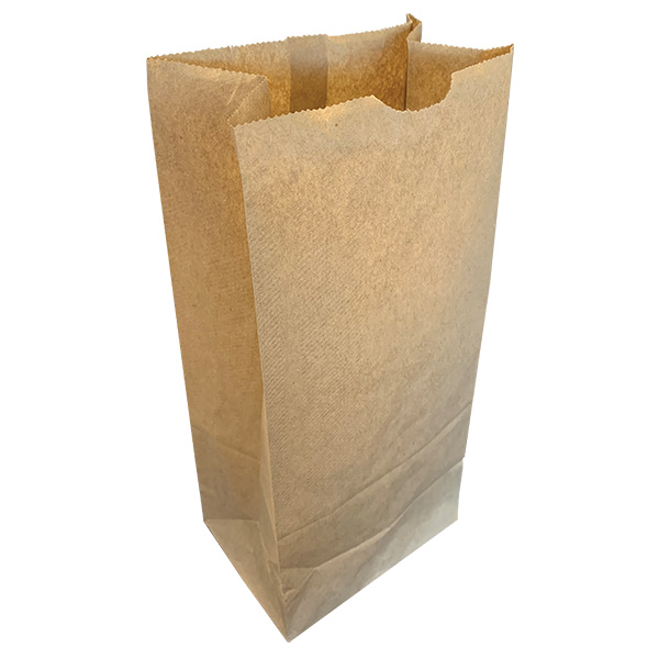 PGB08LB - PAPER BAG GROCERY  8 LB : 6"W x 4"D x 12-1/4"H, kraft, standard duty, bundle of 500 bags