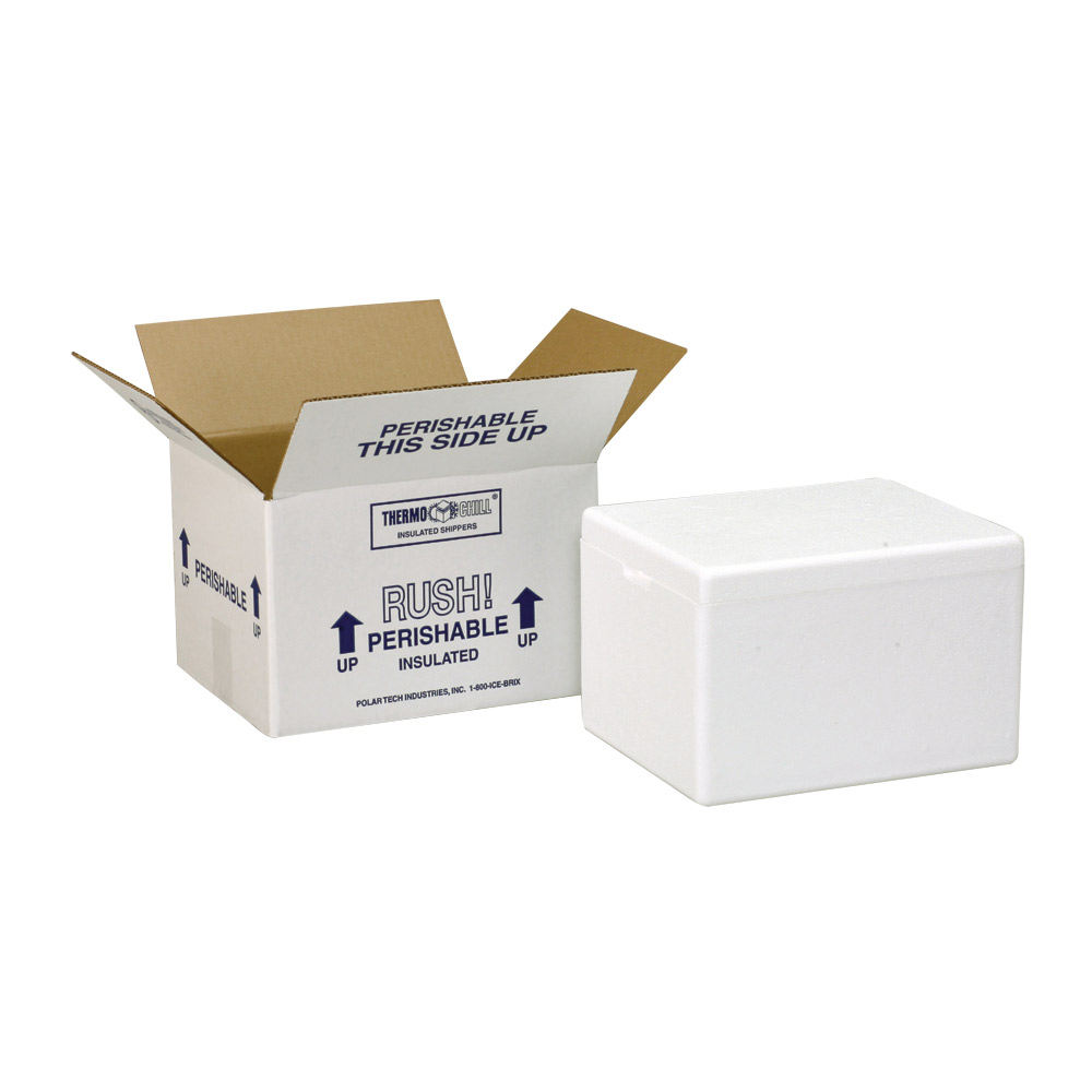 PT245C - CONTAINER INSULATED BIO FOAM : 17 L x 10 W x 8-1/4 D, 1-1/2" thickness