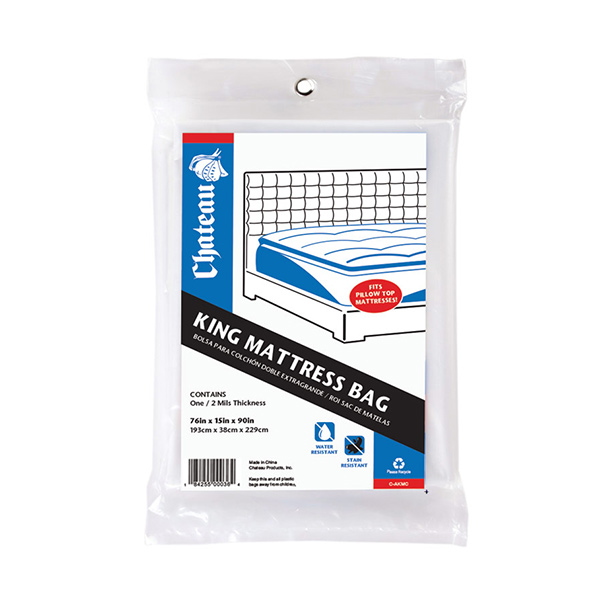 P 1304 - MATTRESS BAG KING : 76" x 15" x 90", 2 mil 