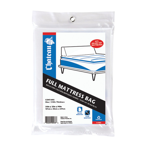 P 1310 - MATTRESS BAG DOUBLE (FULL) : 54" x 12" x 90", 2 mil