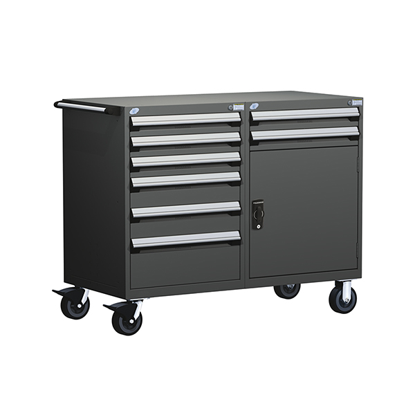R5DHG-3801 - CABINET DRAWER MOBILE ROUSSEAU : 48"W x 27"D x 45-1/2"H, 8 drawers, 1 door