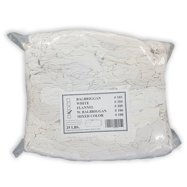 RAG25LBWH - RAGS BALBRIGGAN WHITE : Rags, white