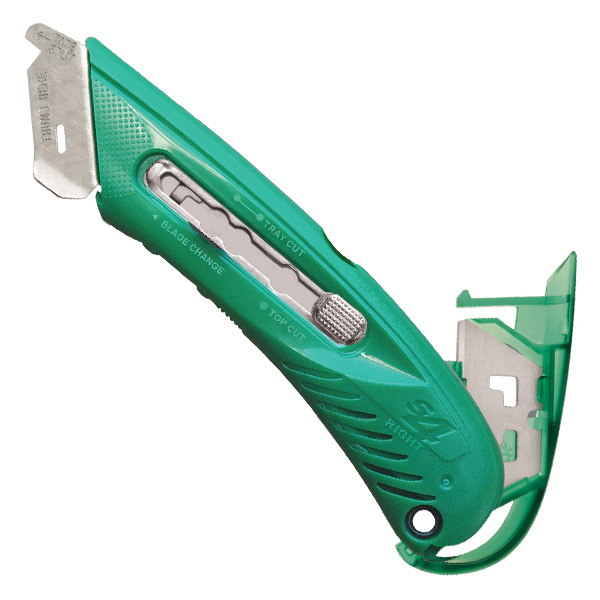 SCUTS4R - KNIFE SAFETY CUTTERRIGHT #S4R : Right-handed safety knife, green
